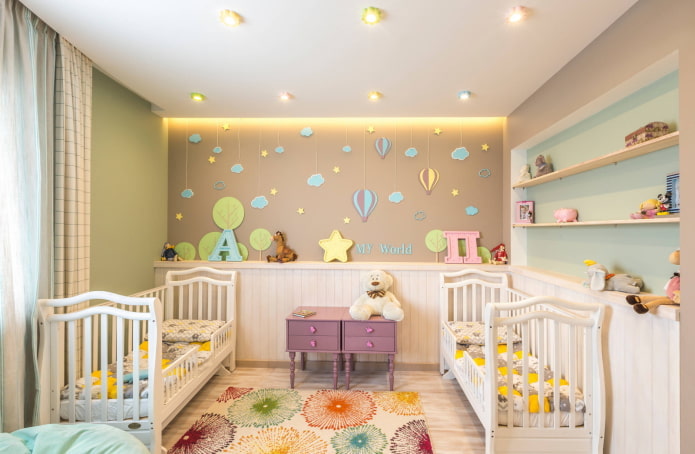 עיצוב חדר שינה לילדים הטרוסקסואלים