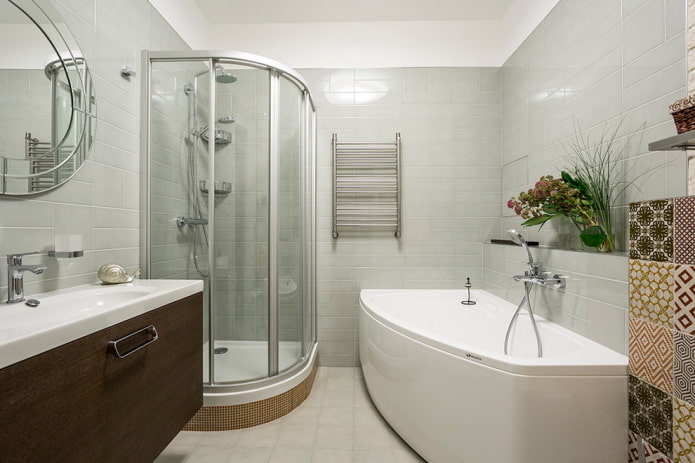 badeværelse dekoration i grå nuancer
