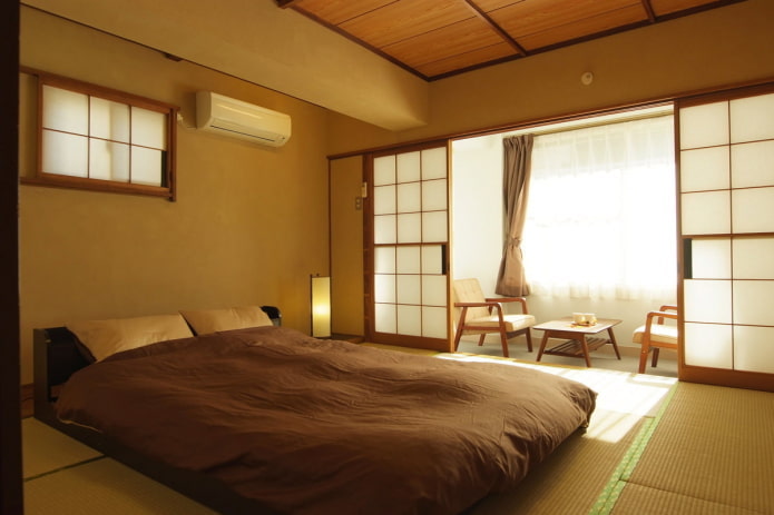 Chambre à coucher de style japonais