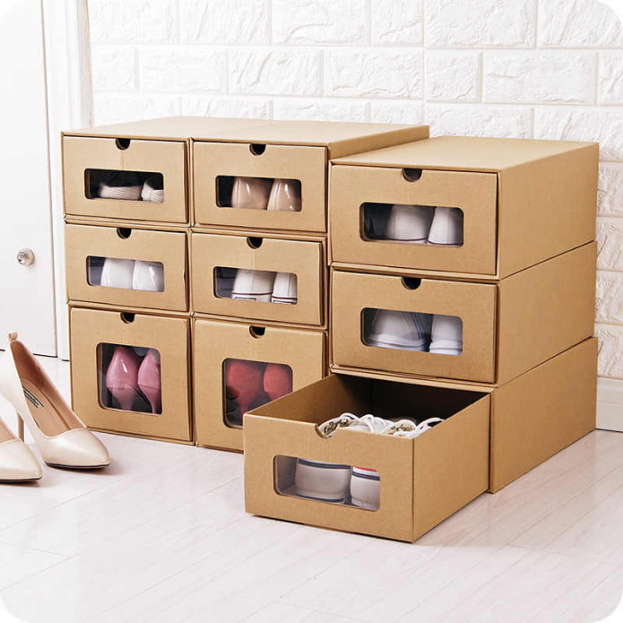 pudełka do przechowywania butów