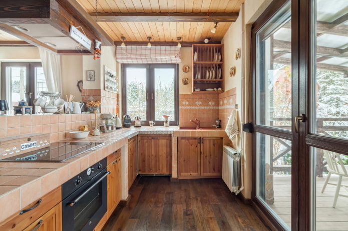 rustikální kuchyňský interiér