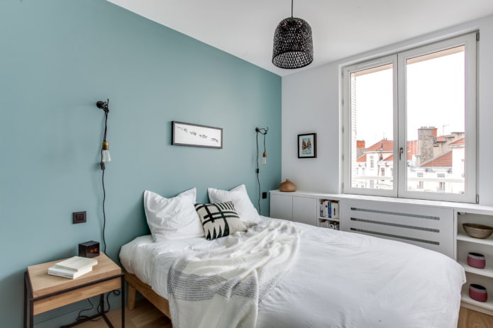 slaapkamer 9 vierkanten in de Scandinavische stijl