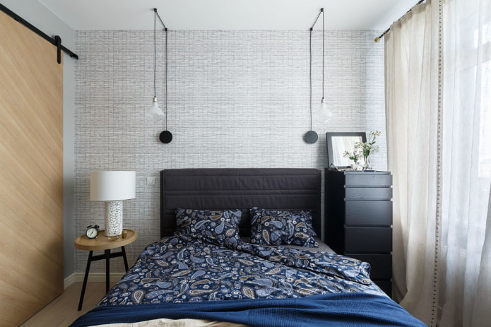 sypialnia 9 kwadratów w nowoczesnym stylu