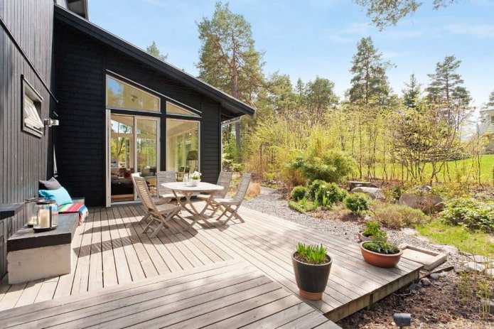 تصميم المناظر الطبيعية للمنزل على الطراز الاسكندنافي