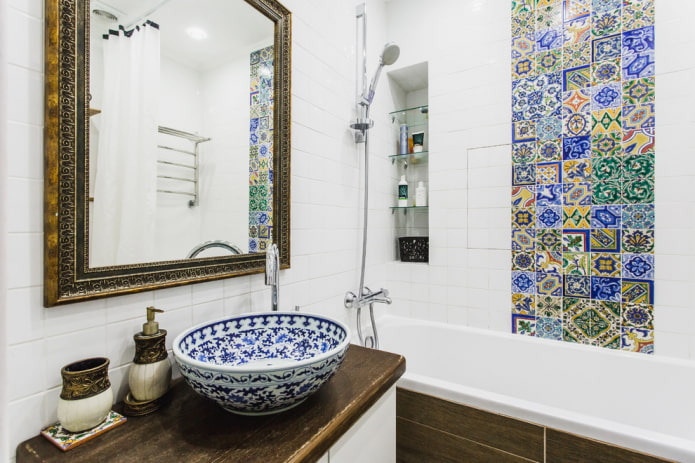trang trí phòng tắm theo phong cách Địa Trung Hải