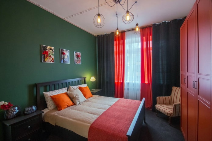 kleurenschema van de slaapkamer in mediterrane stijl