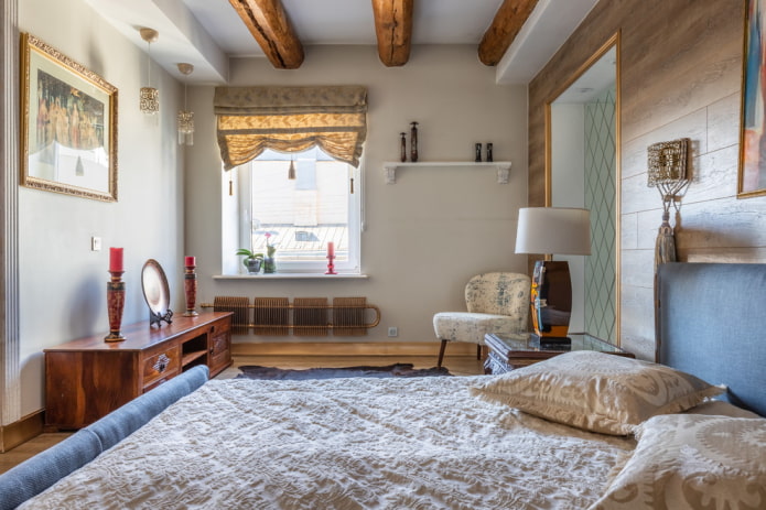 decor in de slaapkamer in mediterrane stijl