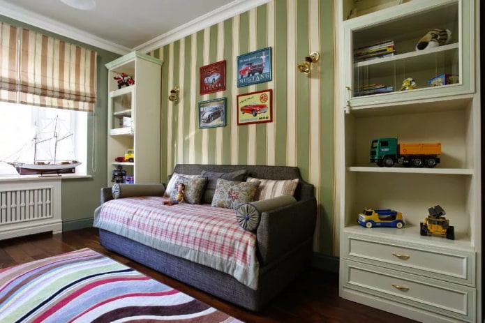 soveværelse til en dreng i stil med provence