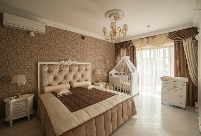 roditeljski prostor u spavaćoj sobi u kombinaciji s vrtićem