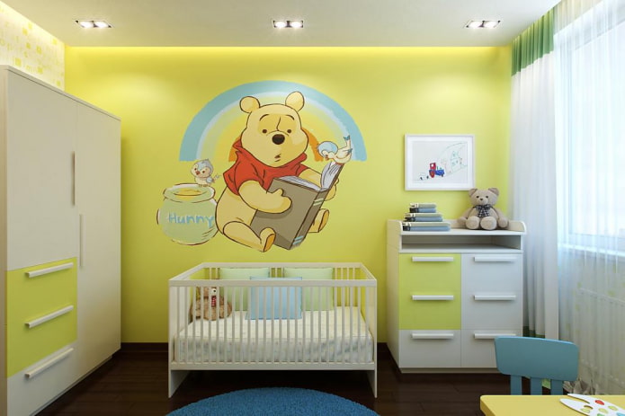 غرفة الأطفال في خروتشوف لحديثي الولادة