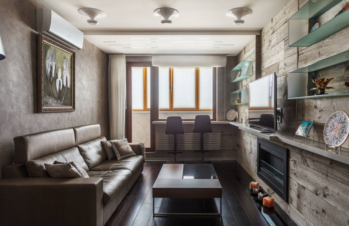 Obdélníkový design obývacího pokoje