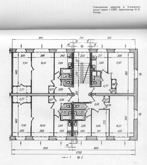 план на етажа Хрушчов серия 528