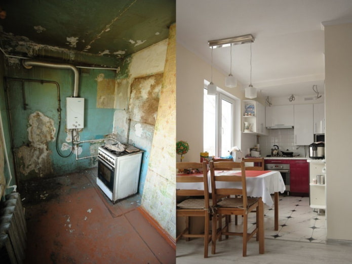 Fotografii înainte și după renovare