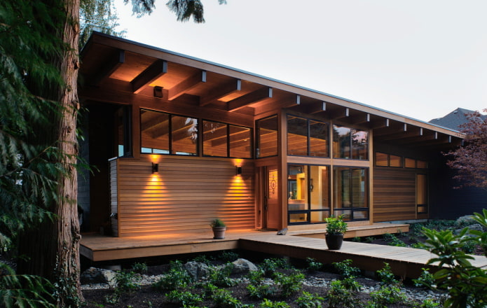 ξύλινο σπίτι υψηλής τεχνολογίας