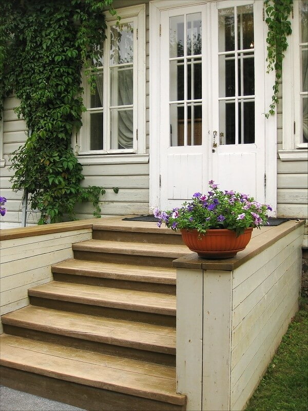 casa con portico in legno