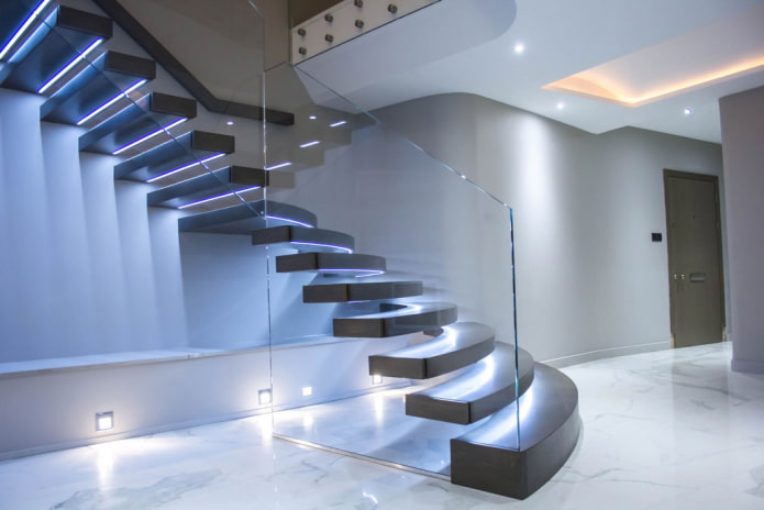 caractéristiques de l'éclairage d'escalier