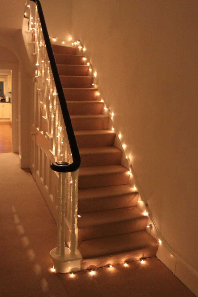 podświetlany projekt schodów