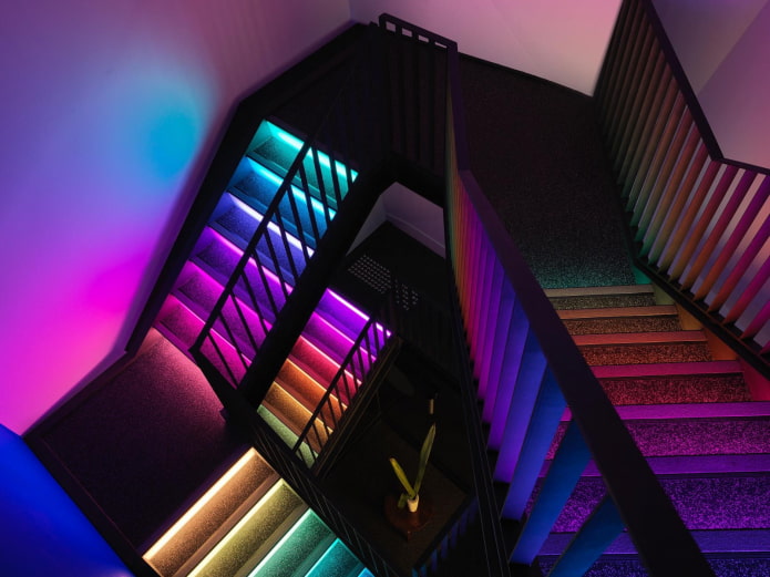 disseny d'escales retroil·luminades