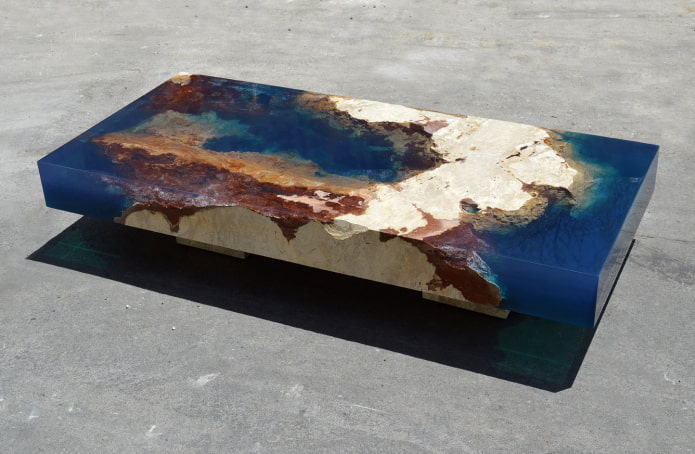 Stół z kamienia epoksydowego