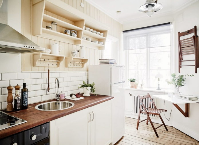 Nhà bếp 6 hình vuông theo phong cách Scandinavian