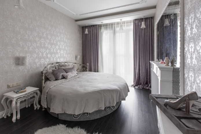 interior design grigio della camera da letto gray