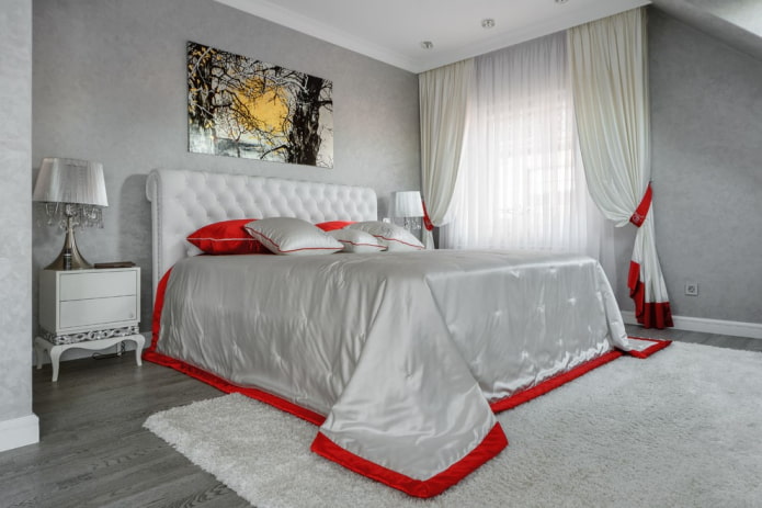 интериорен дизайн на сива спалня
