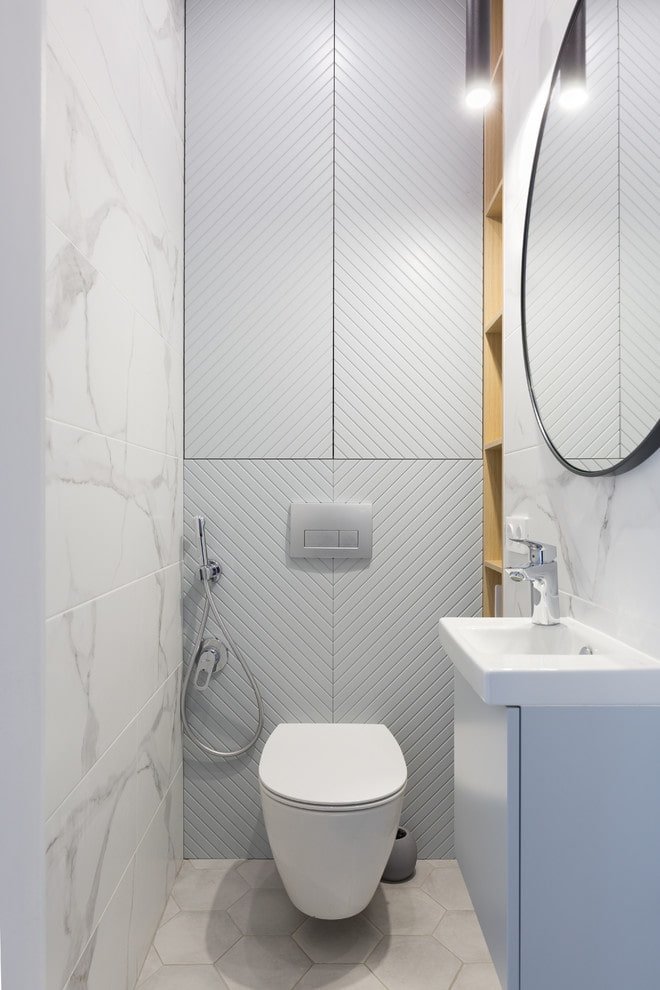 interiér toalety ve stylu minimalismu