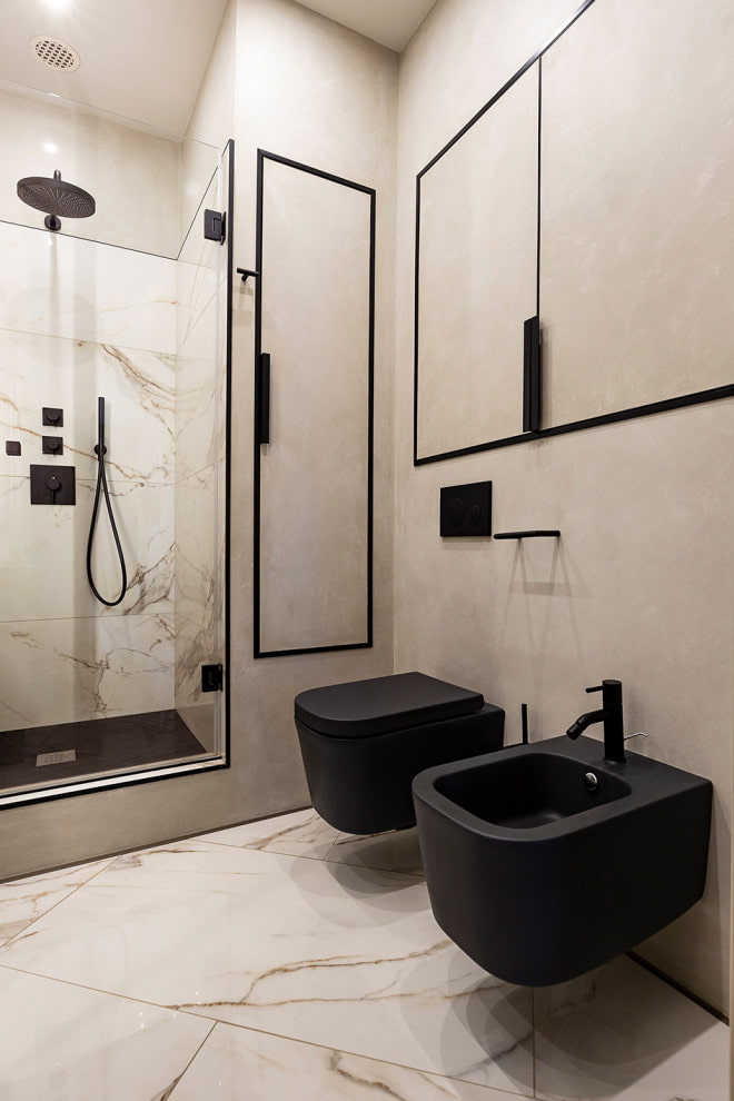 viemäröinti kylpyhuoneessa minimalismin tyyliin