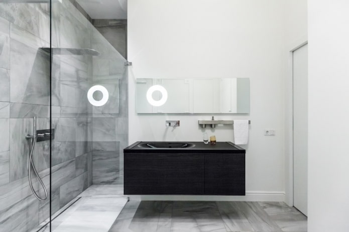 koupelnové vybavení ve stylu minimalismu