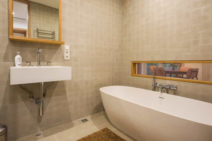 sanitair in de badkamer in de stijl van minimalisme