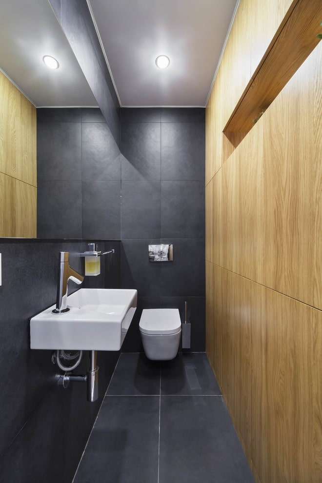 interiorul toaletei în stilul minimalismului