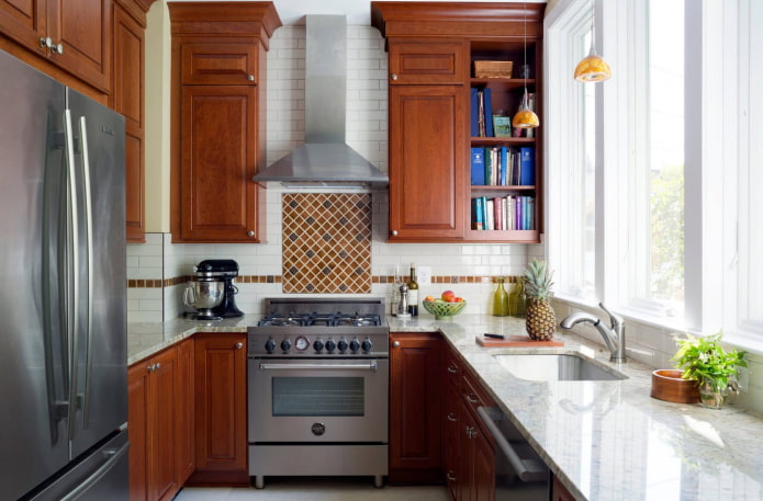 esquema de colors de l'interior de la cuina amb una superfície de 5 metres quadrats