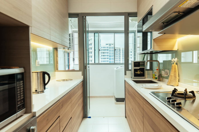 interior design di una cucina con una superficie di 5 mq