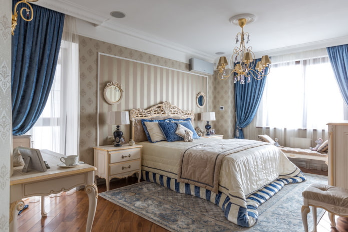 kolorystyka sypialni w klasycznym stylu