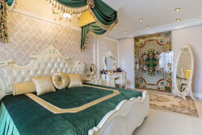 textiel in de slaapkamer in klassieke stijl