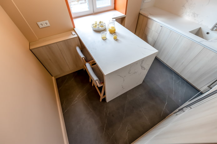 lyst køkken 3 x 3 meter i minimalistisk stil