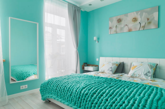 dormitori interior de color turquesa