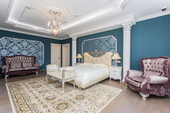 camera da letto classica turchese