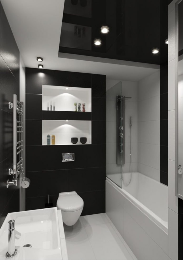 mustavalkoinen kylpyhuone