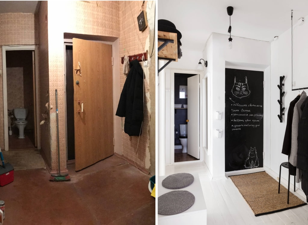 Rénovation de couloir avant et après : 10 exemples spectaculaires