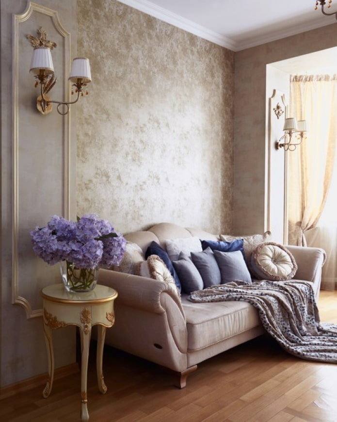 klasyczna sofa w salonie