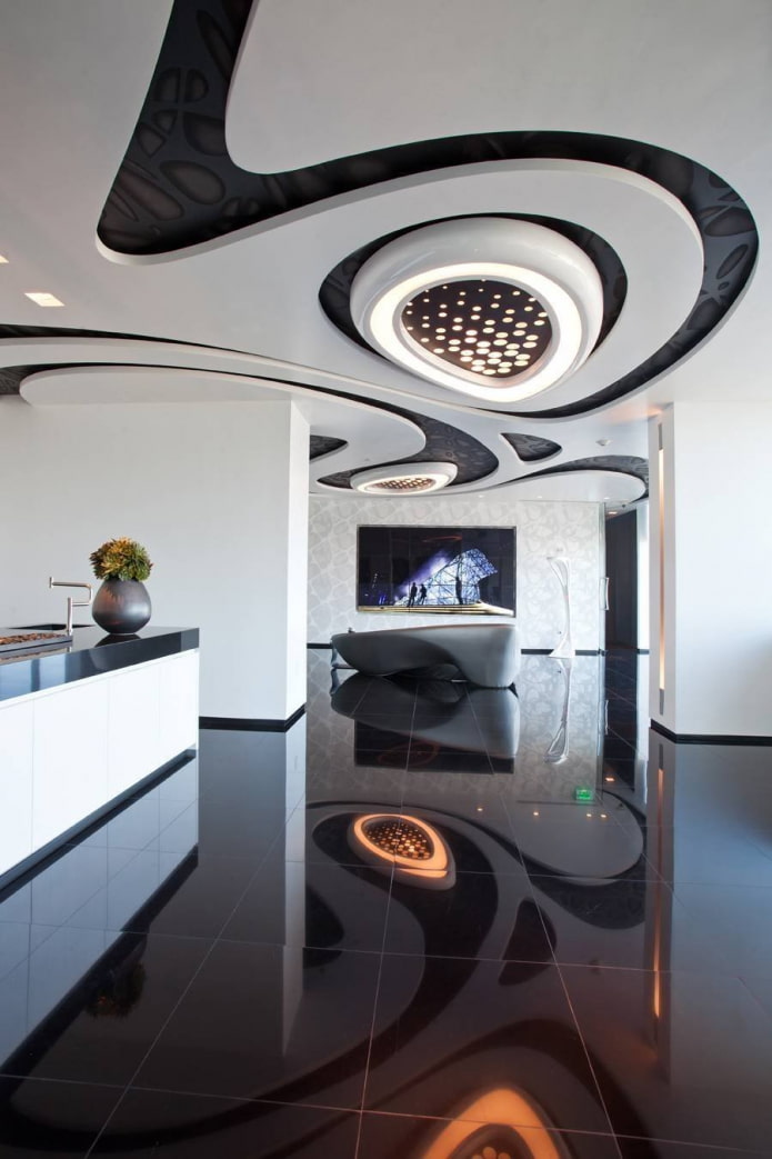 plafond in de stijl van futurisme