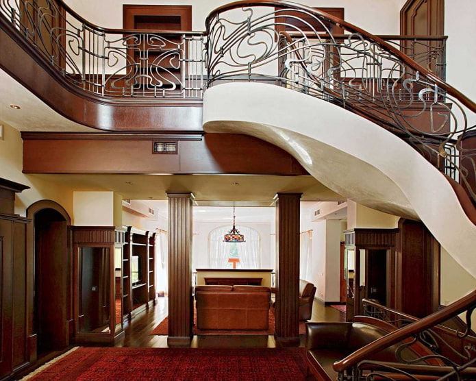 Art Nouveau-elementer i huset