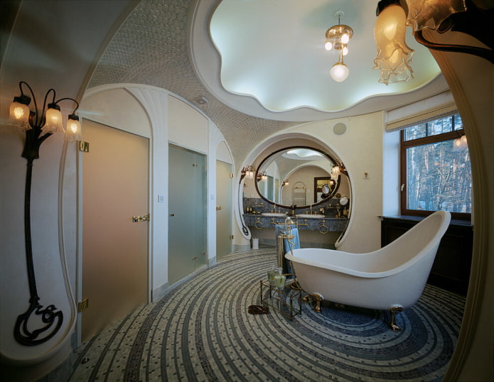 intérieur de salle de bain dans un style moderne
