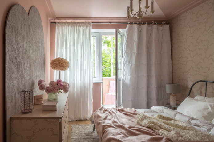 Camera da letto in rosa