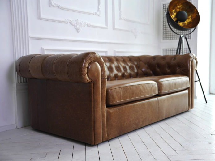 δερμάτινος καναπές