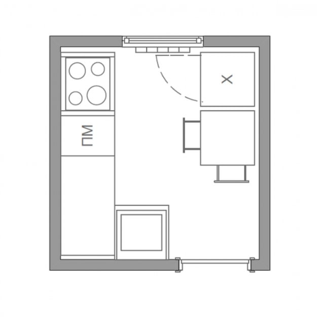 układ kuchni 4 m2