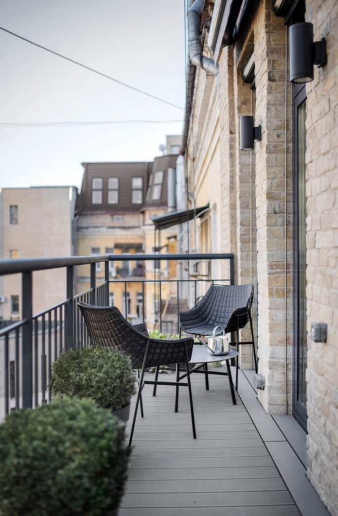 Conception de balcon minimaliste