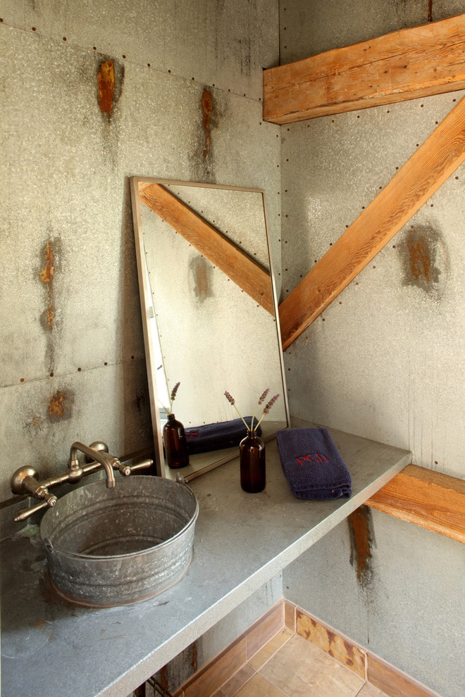 мивка в стил таванско помещение