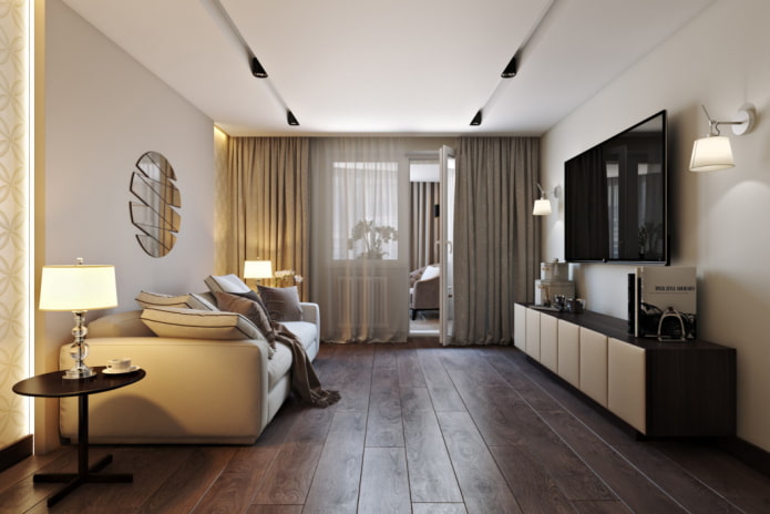 moderní béžový obývací pokoj